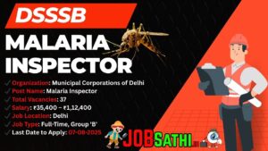 DSSSB Malaria Inspector Recruitment 2025