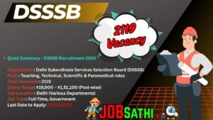 DSSSB Recruitment 2025