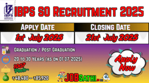 IBPS SO Recruitment 2025